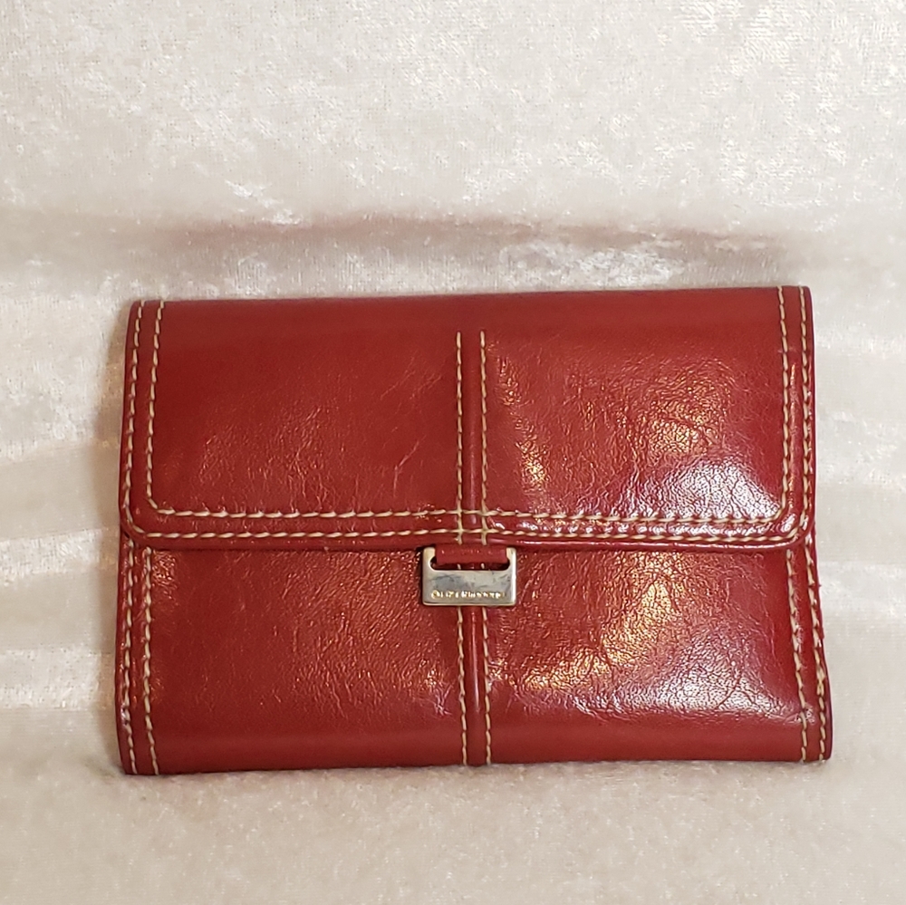 Liz Claiborne Red Leather Wallet